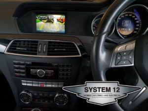 Reverse camera image displayed on factory screen