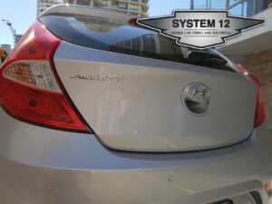 Hyundai Accent with Mongoose rear parking sensors